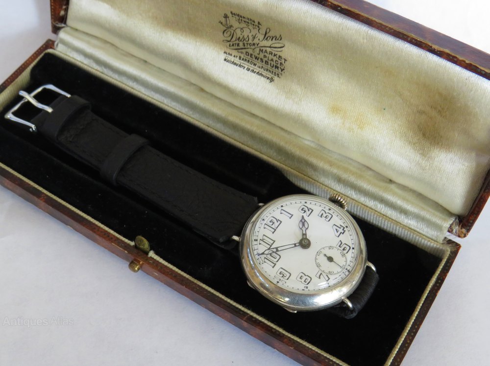 Adolph Schild trench watch c1917. In an antique presentation box.