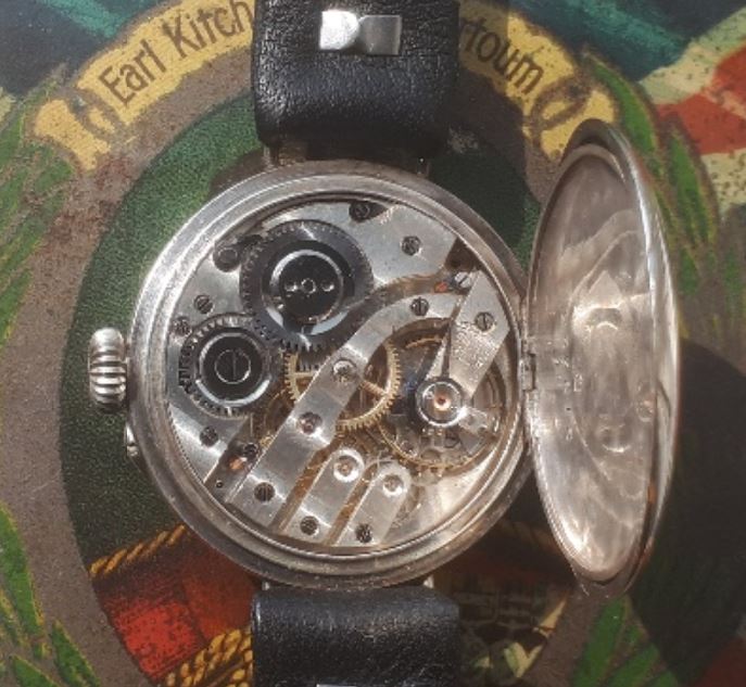 Antique Fonetainemelon trench watch, movement. 