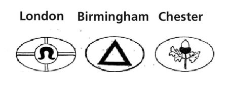 Silver import marks.