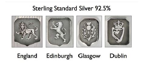 Stirling silver hall marks.