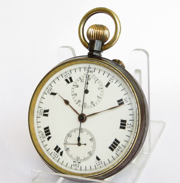 Heuer chronograph pocket watch.